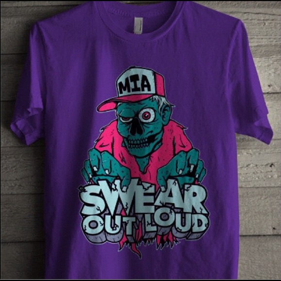 Purple Zombie Tee Shirt/ Swear Out Loud Apparel - Picture 7 of 7